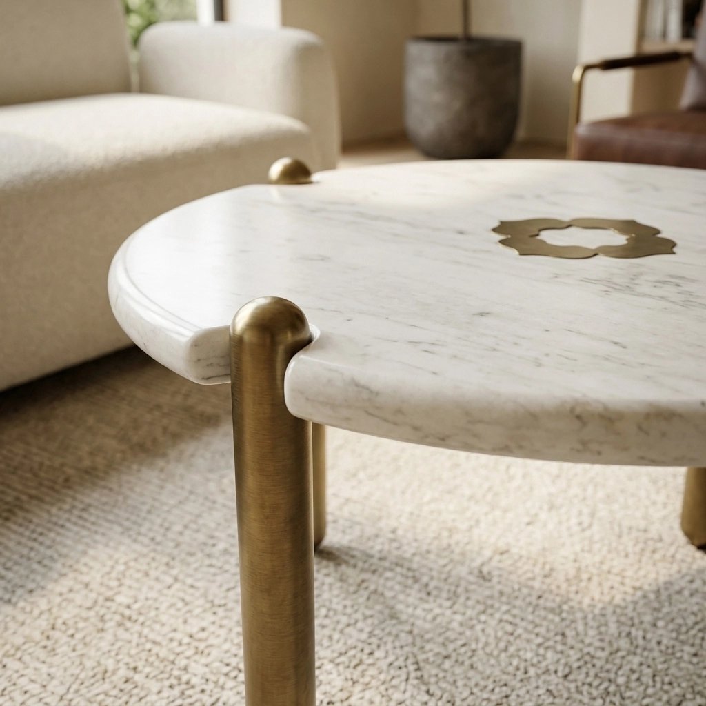Halo Marble Coffee Table- - Image 4